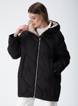 Женский пуховик с капюшоном 