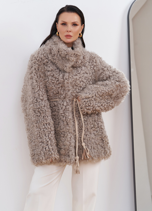 фото Двухсторонняя натуральная дубленка модель № 26832