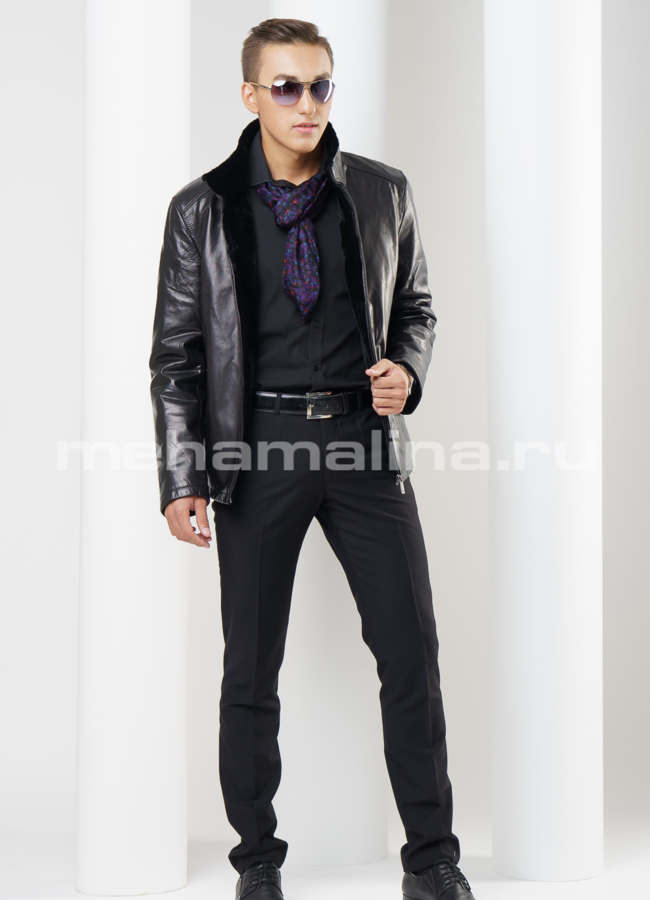 Дубленка на молнии модель № DM-104 в рассрочку