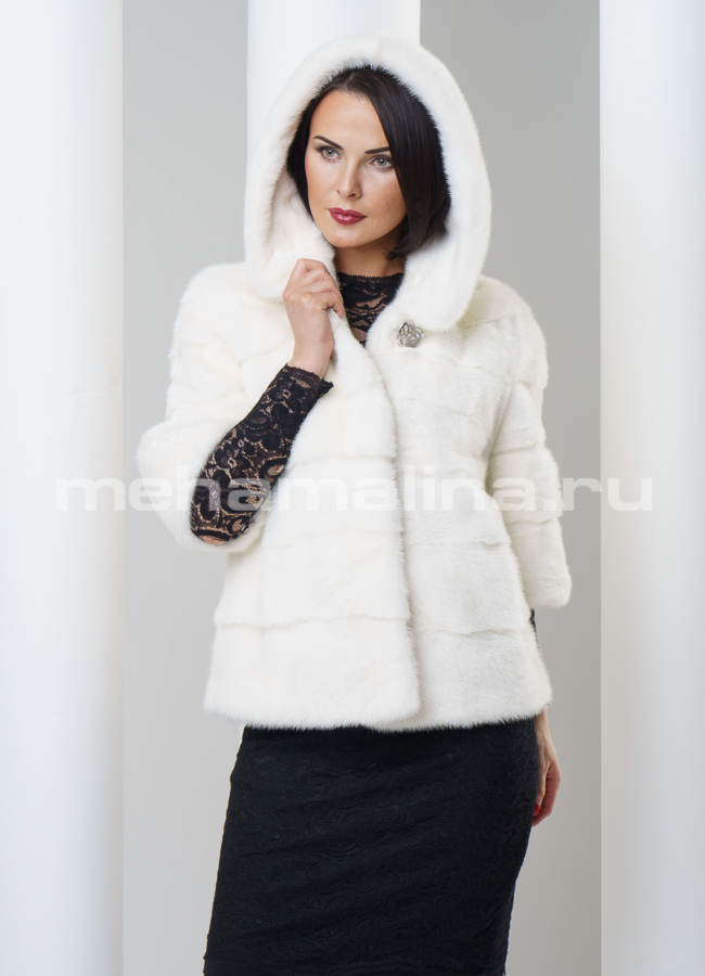 Шуба из норки укороченная модель № S-329 в кредит
