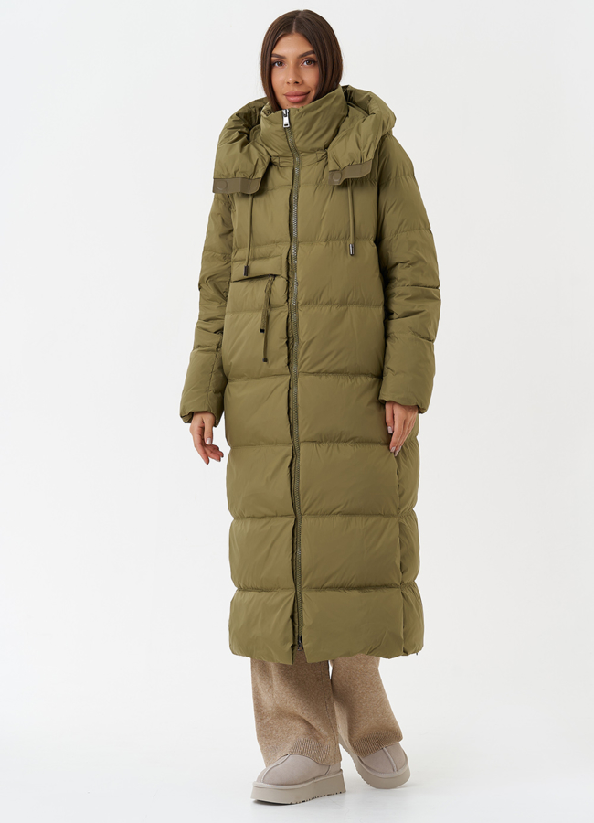 Женский пуховик с капюшоном модель № 28499 в рассрочку