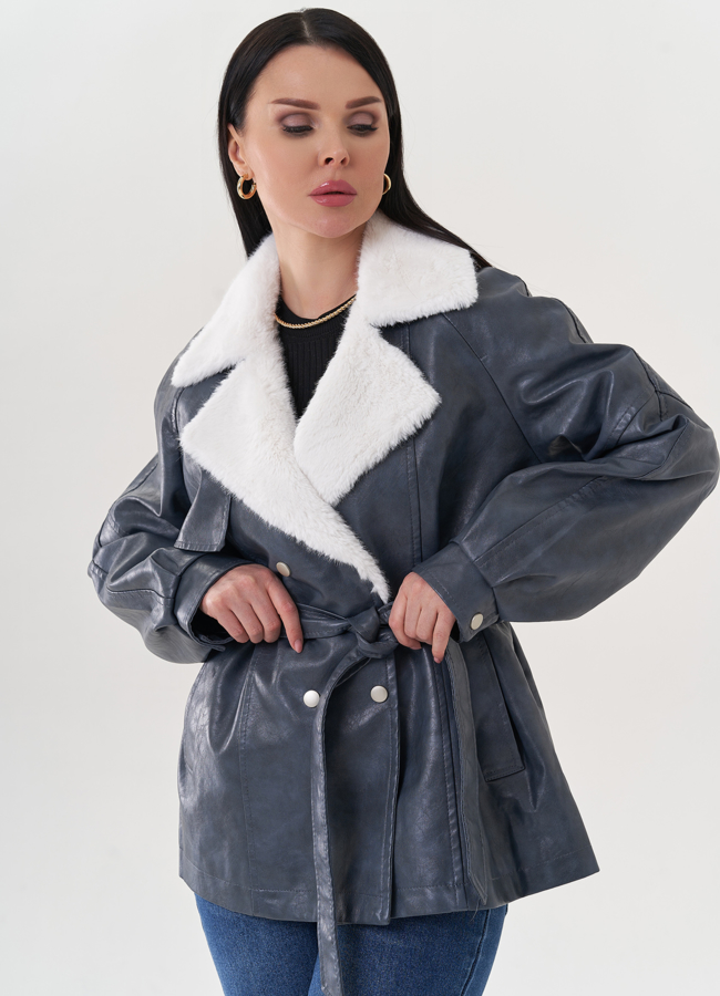 Жакет из эко кожи модель № 26848 в рассрочку