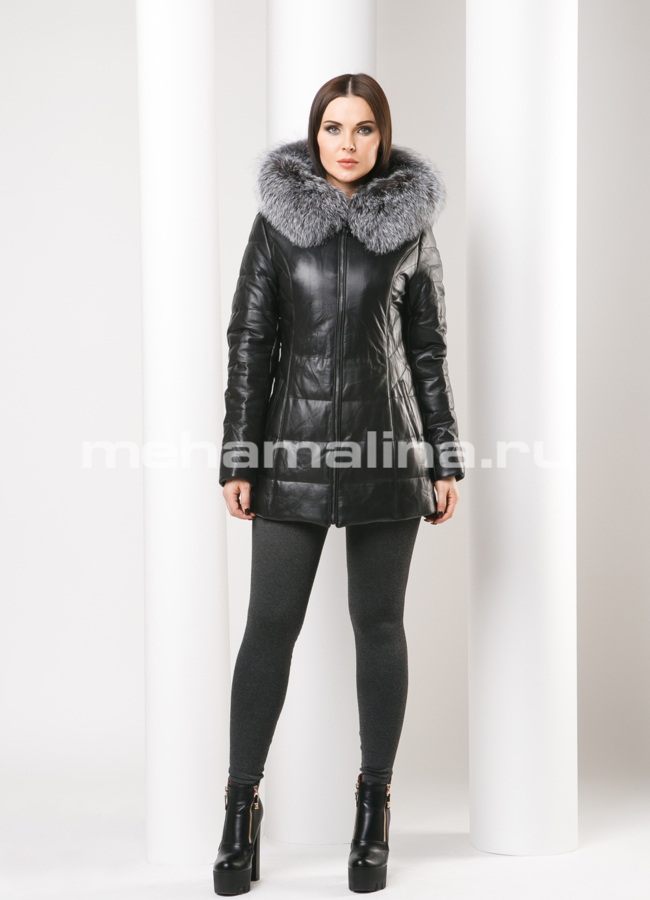 Укороченный пуховик модель № П-120 универмаг малина