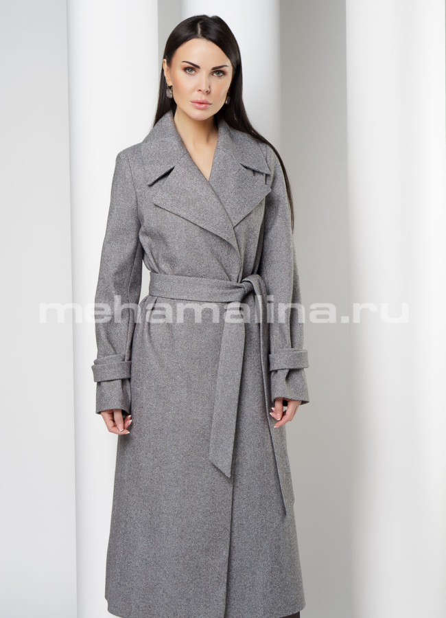 Удлиненное пальто с английским воротником модель № 10877 универмаг малина