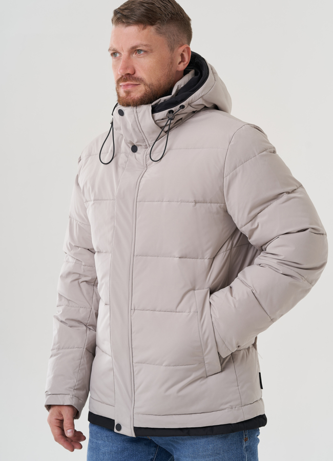 Пуховик мужской с капюшоном  модель № 81489 в рассрочку