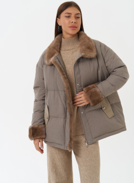 Куртка с отделкой из меха норки
