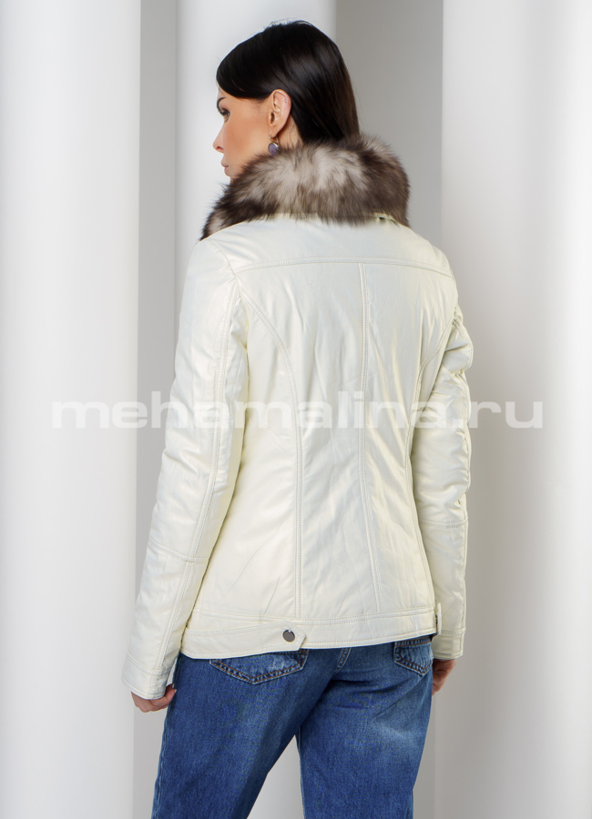 Утепленная куртка из эко кожи модель № 19899 в кредит