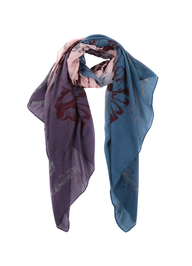 Шарф модель № А-67 меха малина