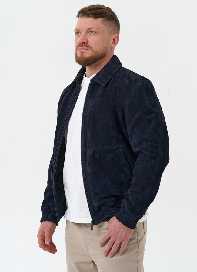 Мужская куртка бомбер из натуральной замши модель № 30065 универмаг малина Мужская куртка бомбер из натуральной замши модель № 30065 универмаг малина