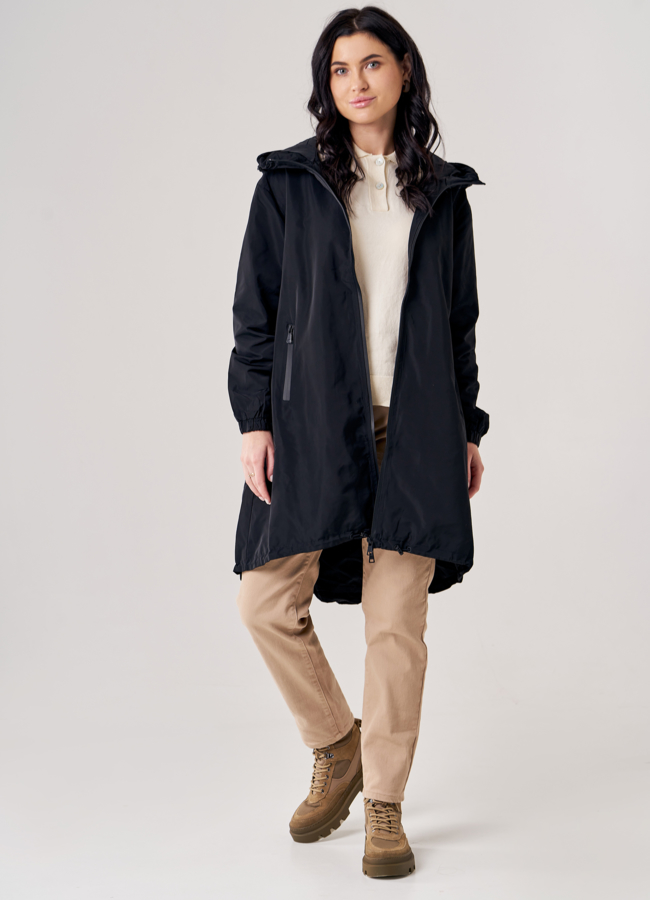 Плащ женский черного цвета модель № 20777 универмаг малина