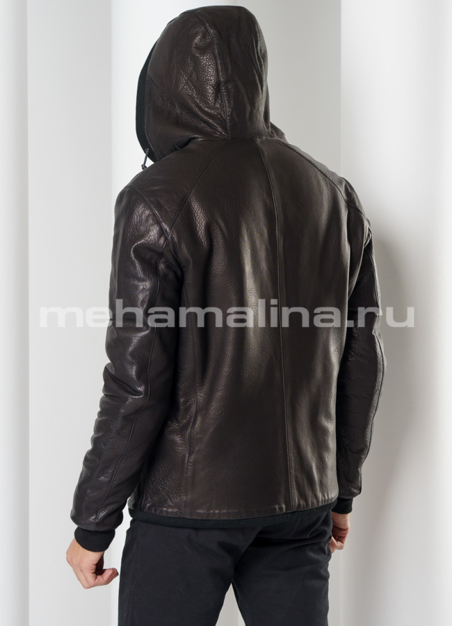 Дубленка с капюшоном модель № DM-120 в кредит