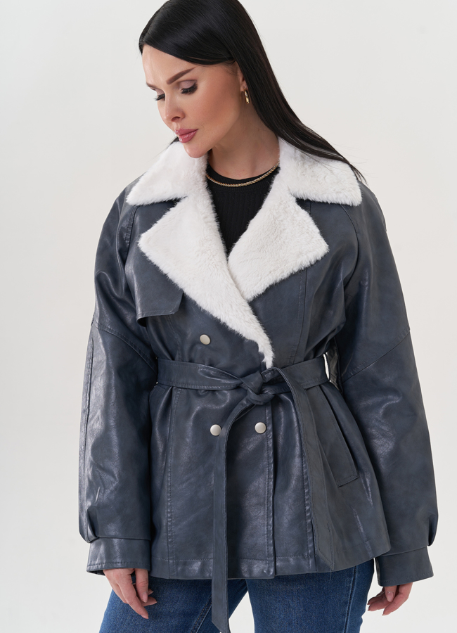 Жакет из эко кожи модель № 26848 универмаг малина