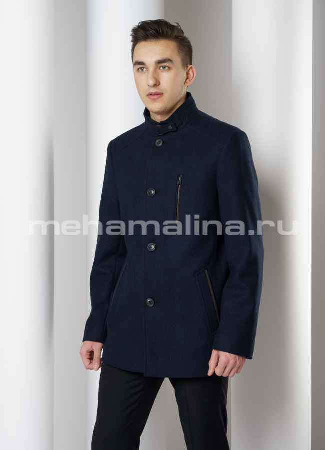 Мужское пальто на пуговицах модель № 10550 универмаг малина