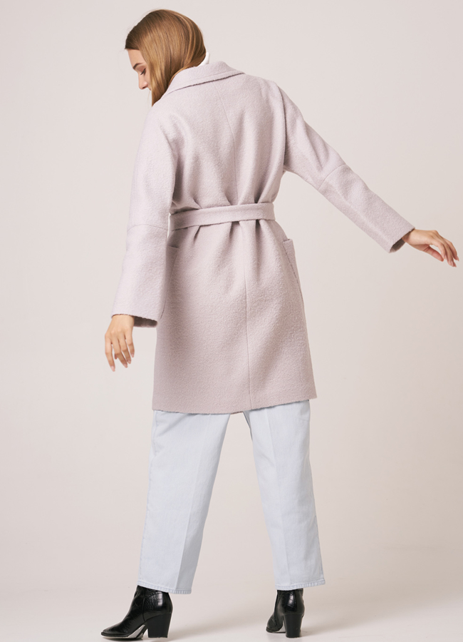 Женское светлое пальто модель № 5506 универмаг малина