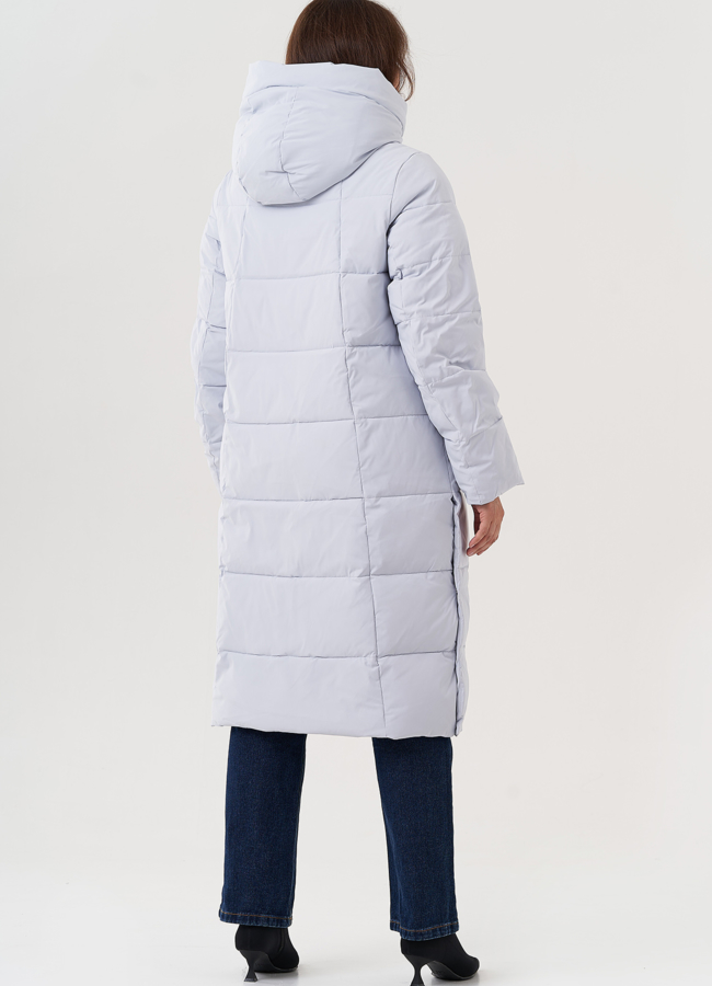 Женский пуховик с капюшоном  модель № 25713 универмаг малина