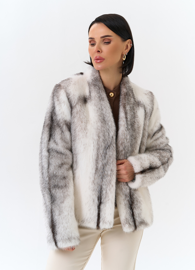 Жакет из меха норки крестовки Cross модель № 32136 универмаг малина