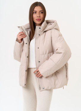 Женский короткий пуховик с капюшоном Женский короткий пуховик с капюшоном