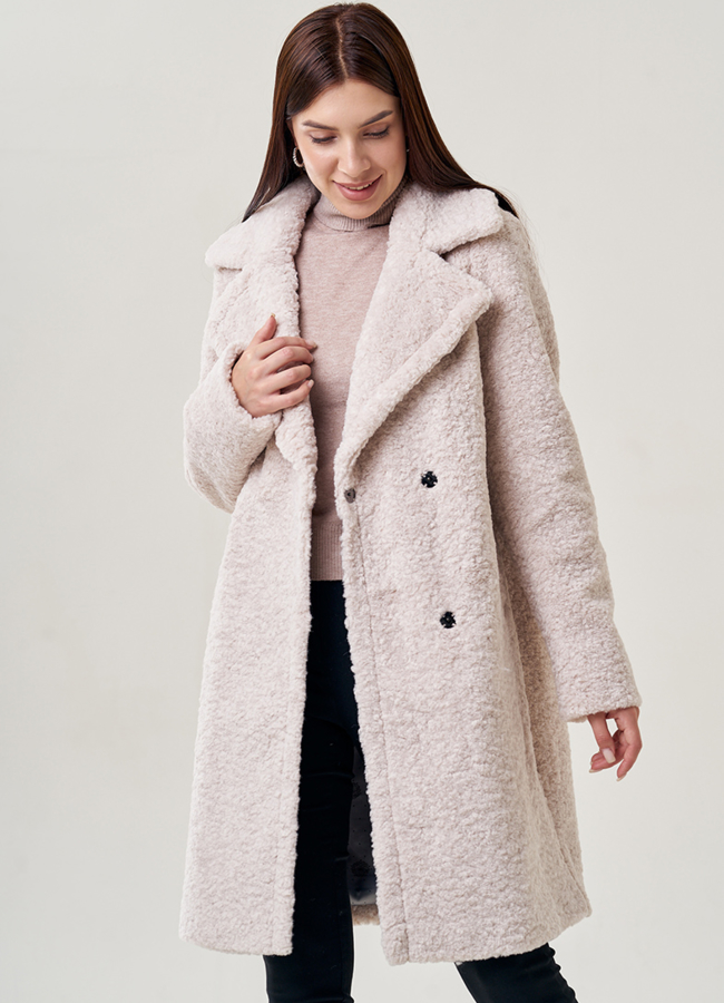 Женское полупальто с английским воротником  модель № 80907 универмаг малина