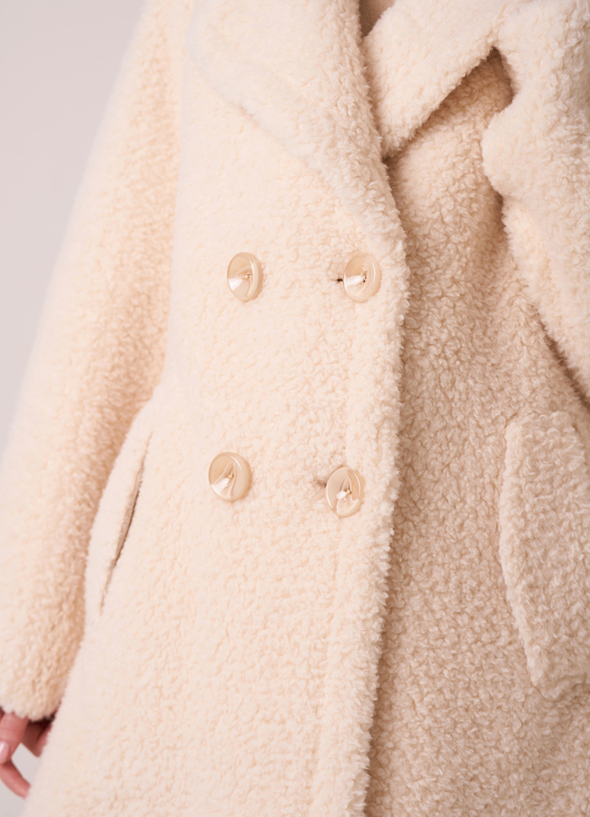 Пальто с английским воротником из овечьей шерсти модель № 207 в рассрочку