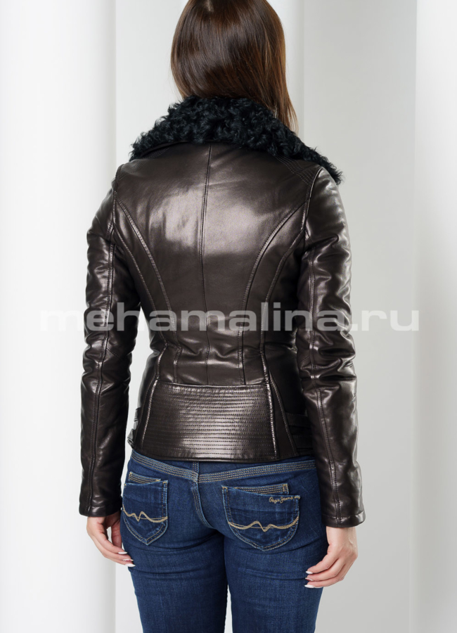 Кожаная куртка модель № K-444 в кредит