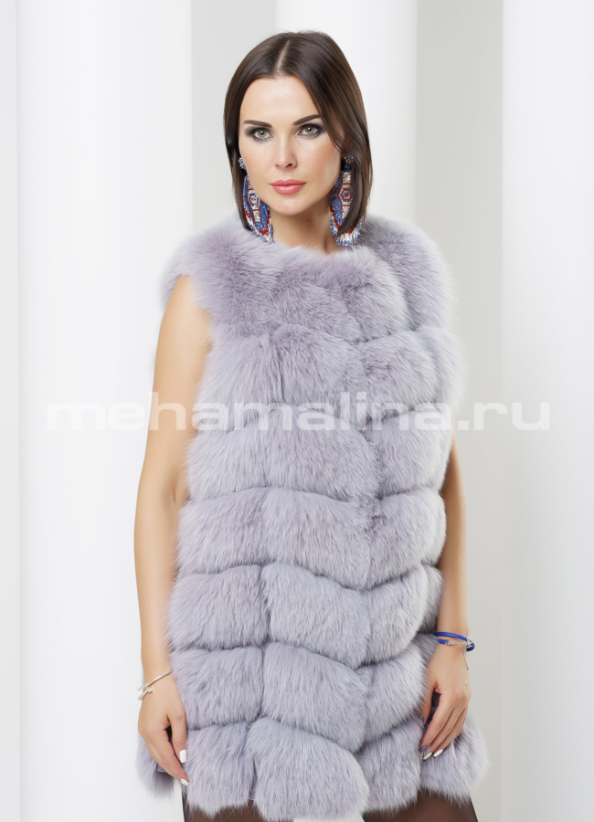 фото Песцовый жилет модель № M-107