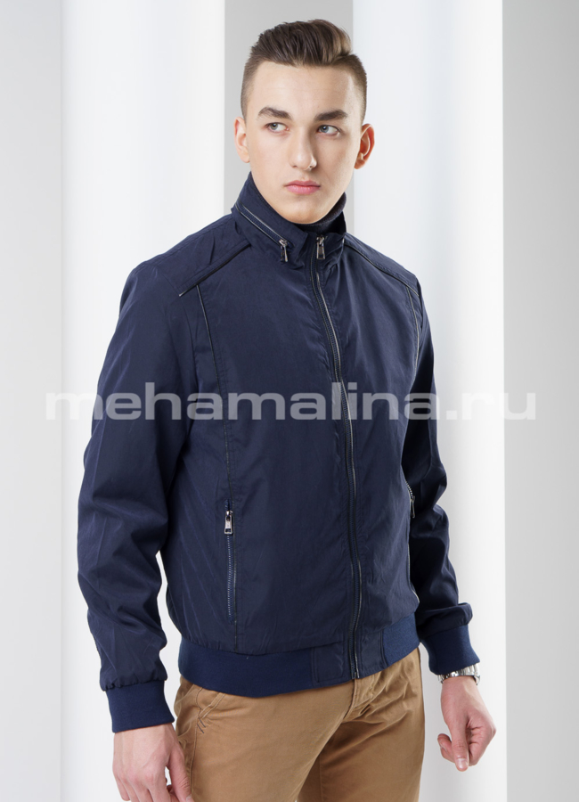 Куртка мужская модель № KP-147 меха малина