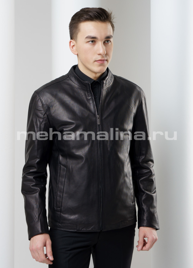 Кожаная куртка модель № KP-178 универмаг малина