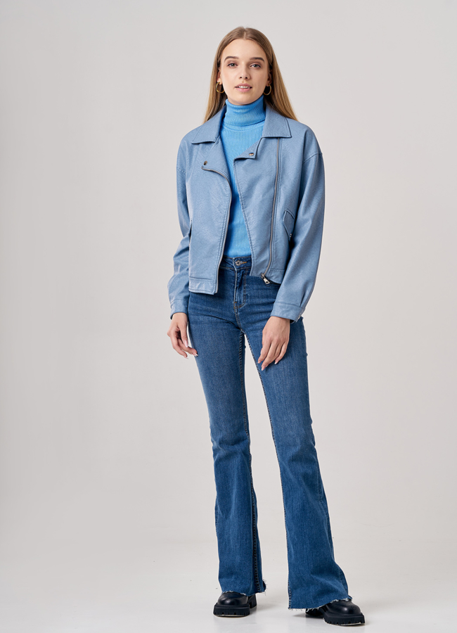 Куртка оверсайз голубого цвета модель № 20627 универмаг малина