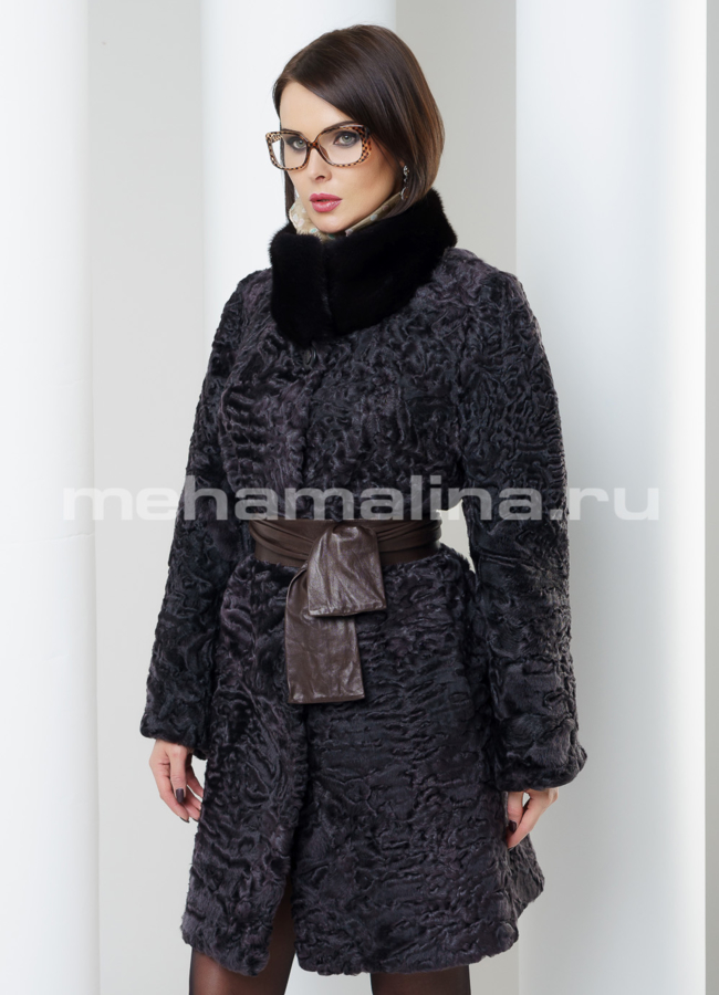 Шуба, каракуль модель № S-473 универмаг малина