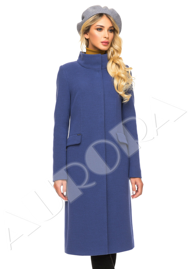 Стильное осеннее пальто  модель № BP-179 меха малина