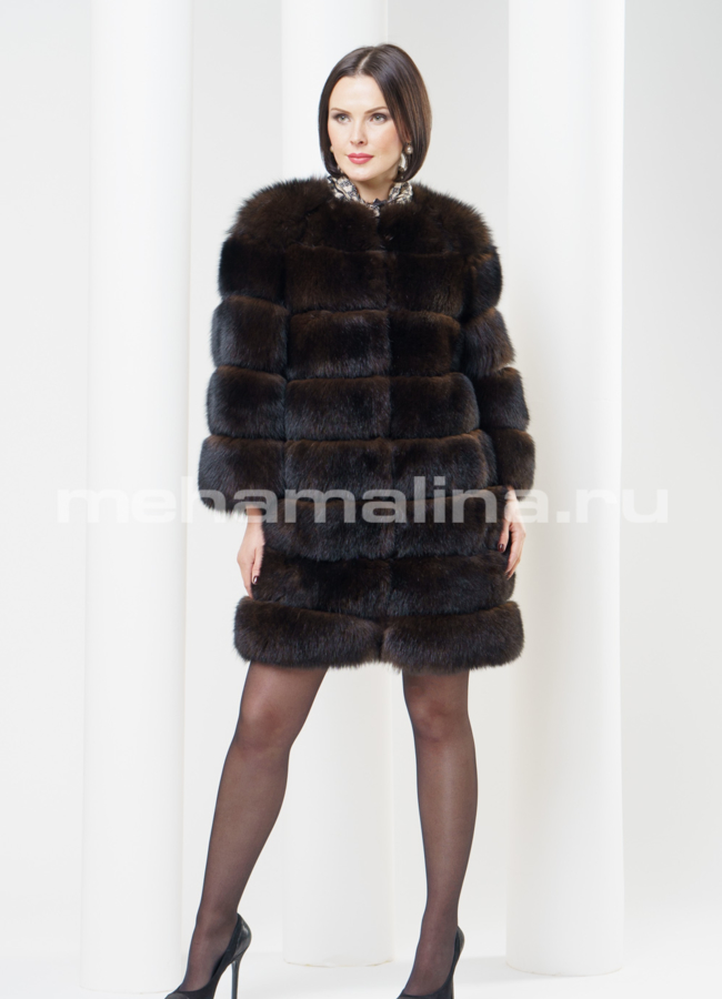 Шуба из песца модель № S-320 универмаг малина