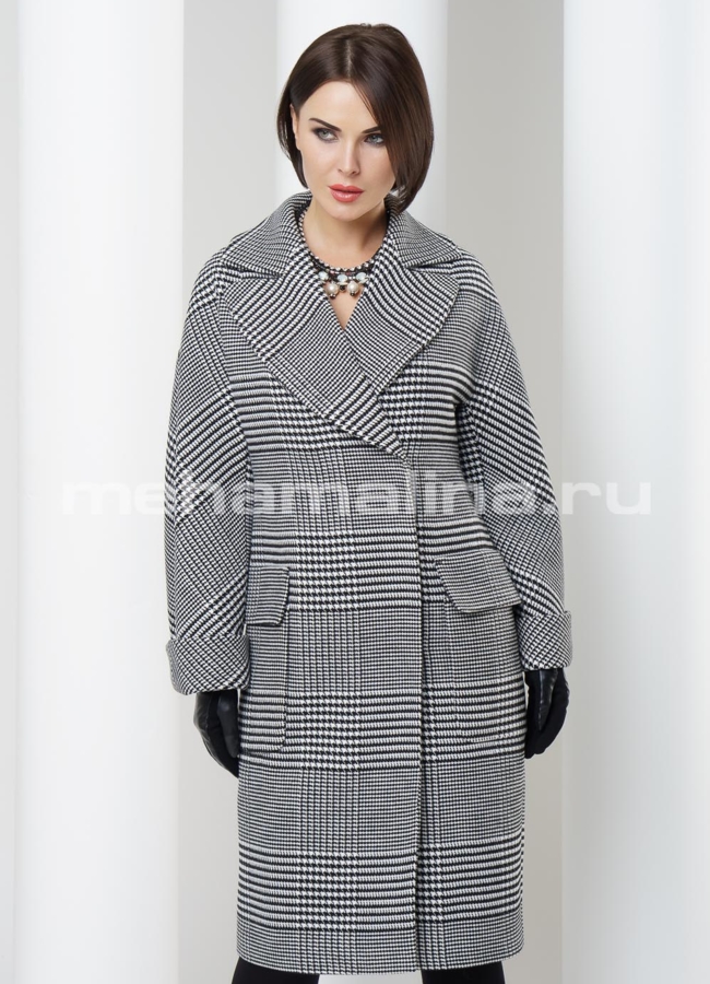 Пальто женское модель № BP-59 меха малина