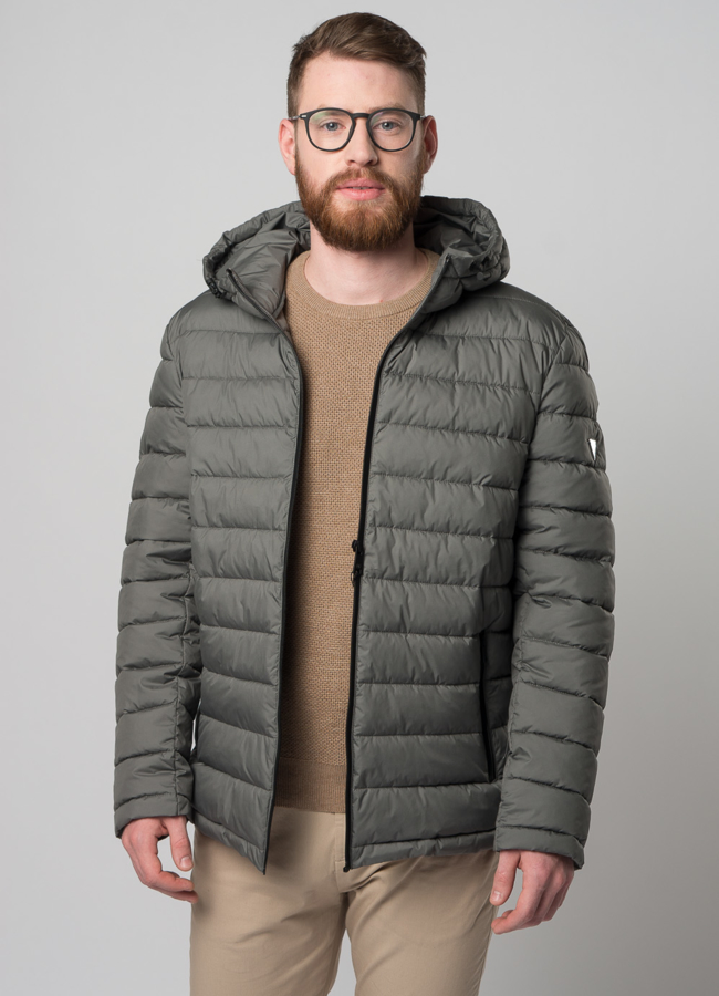 Мужская утепленная куртка с капюшоном модель № M9033 универмаг малина