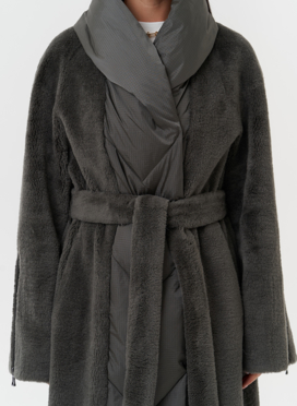 Комбинированное пальто на утеплении