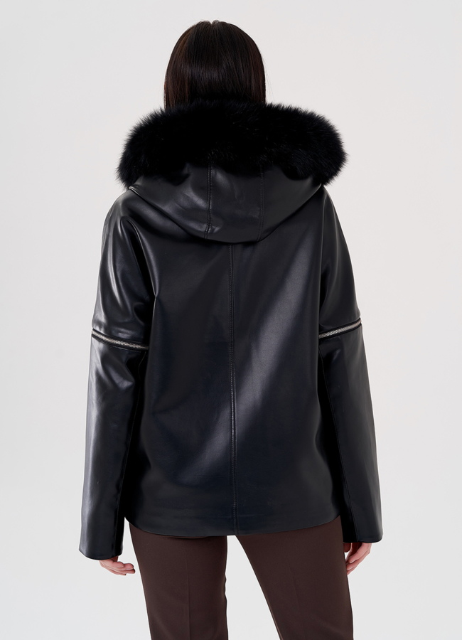 Женская куртка 2 в 1 трансформер с капюшоном  модель № 24211 в кредит