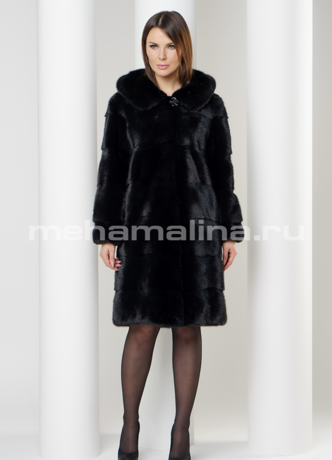 Норковая шуба поперечная модель № S-578 в рассрочку