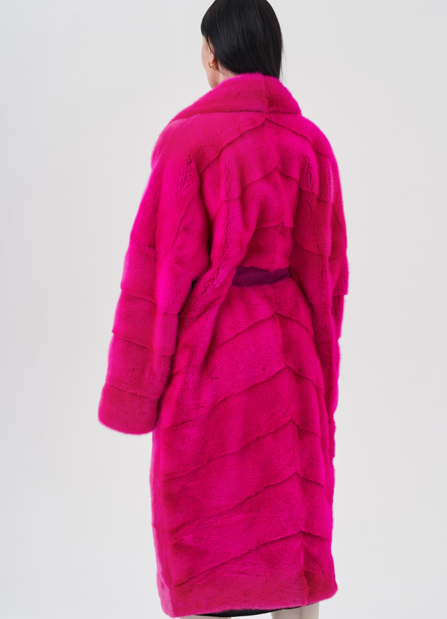 фото Норковая шуба с английским воротником  модель № 23976