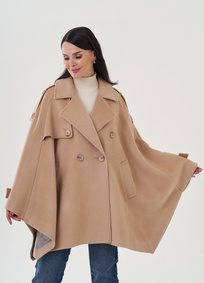 Полупальто женское с английским воротником модель № 24689 в кредит