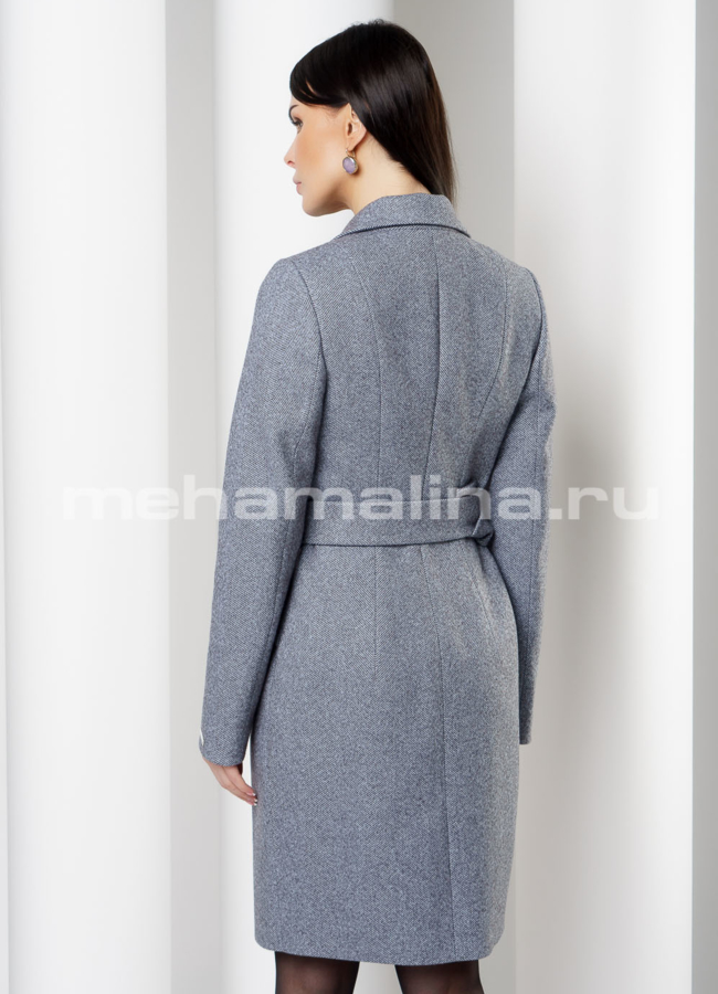 Женское пальто с поясом модель № 10902 в кредит
