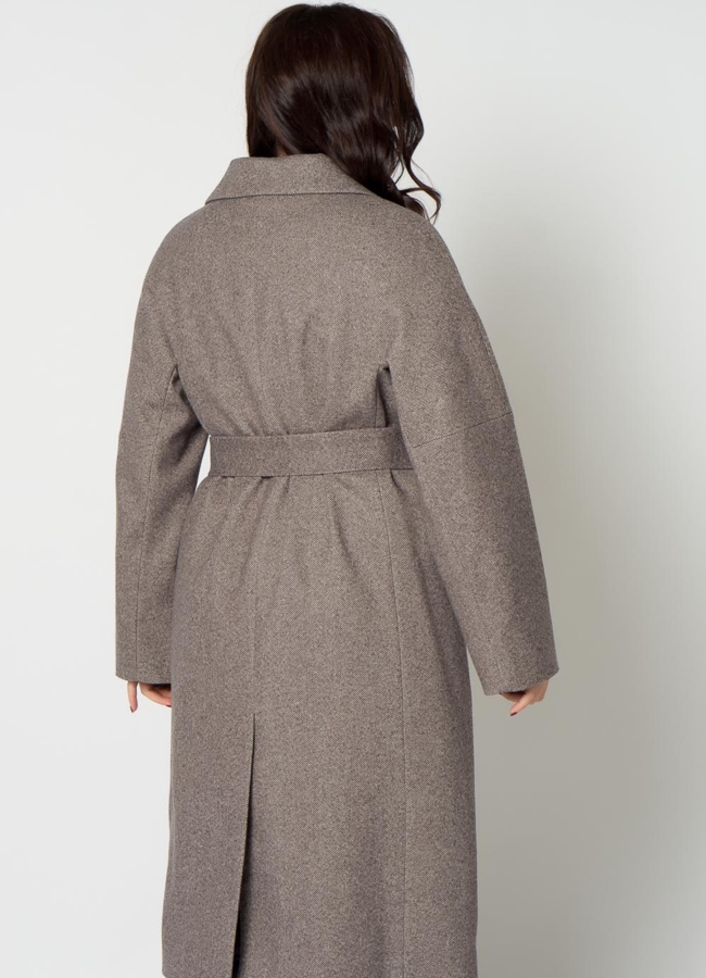 Пальто женское с английским воротником модель № 21548 в рассрочку