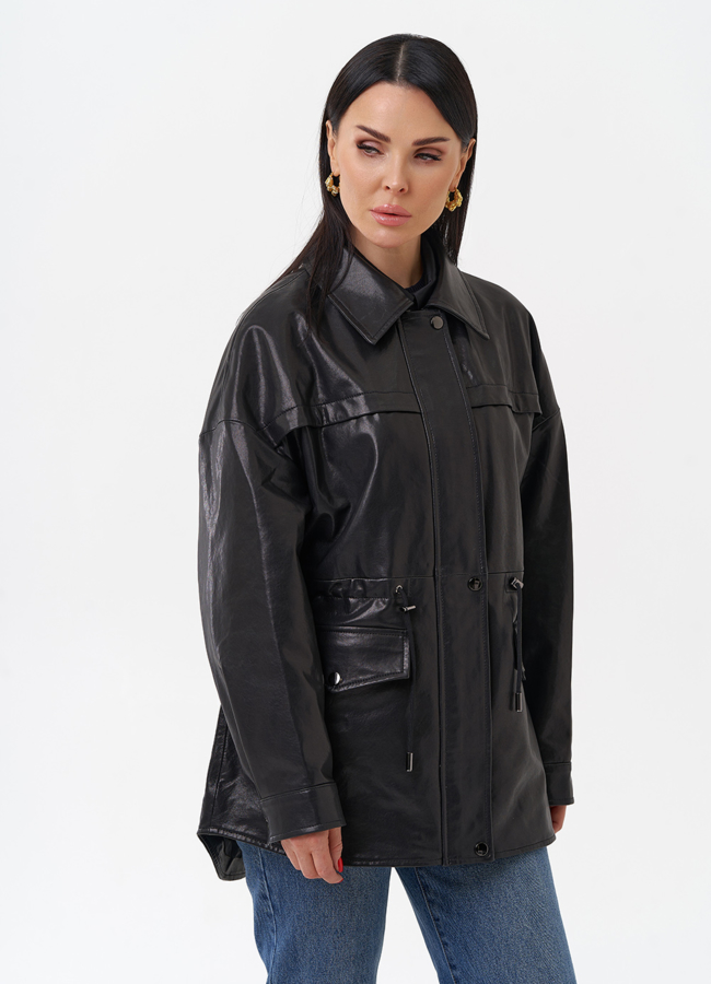 Куртка - парка из натуральной кожи модель № 29911 универмаг малина