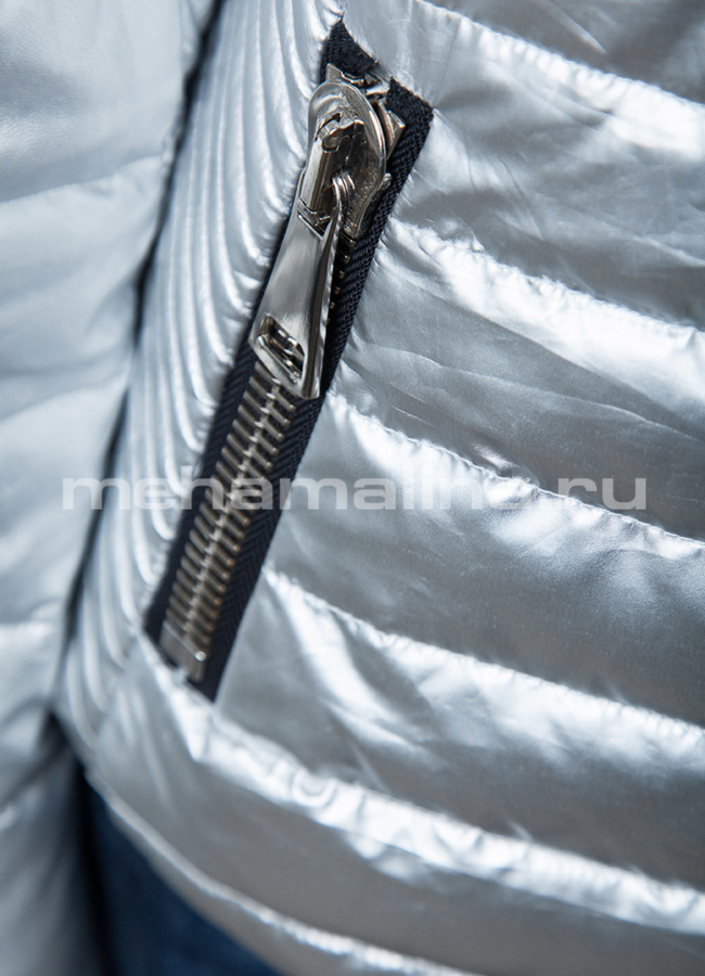 Серебряная женская куртка модель № PK-38 универмаг малина