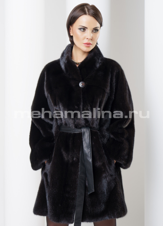 Шуба из скандинавской норки модель № S-455 универмаг малина