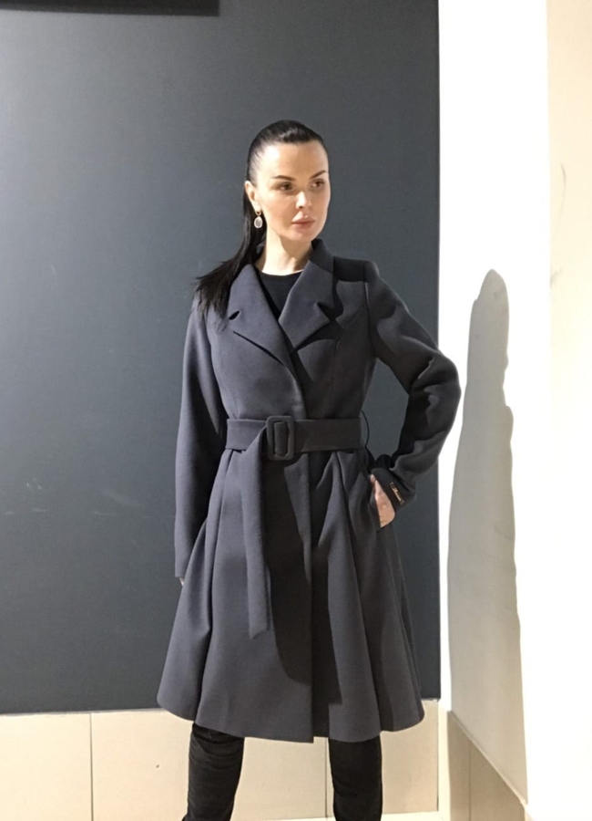 Пальто в цвете графит модель № 034 в рассрочку