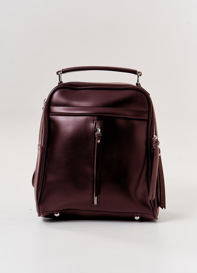 фото Рюкзак женский бордового цвета модель № 5816-3