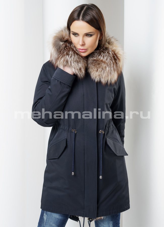 Меховая парка модель № П-165 универмаг малина