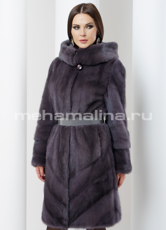 Норковая шуба модель № S-486 универмаг малина