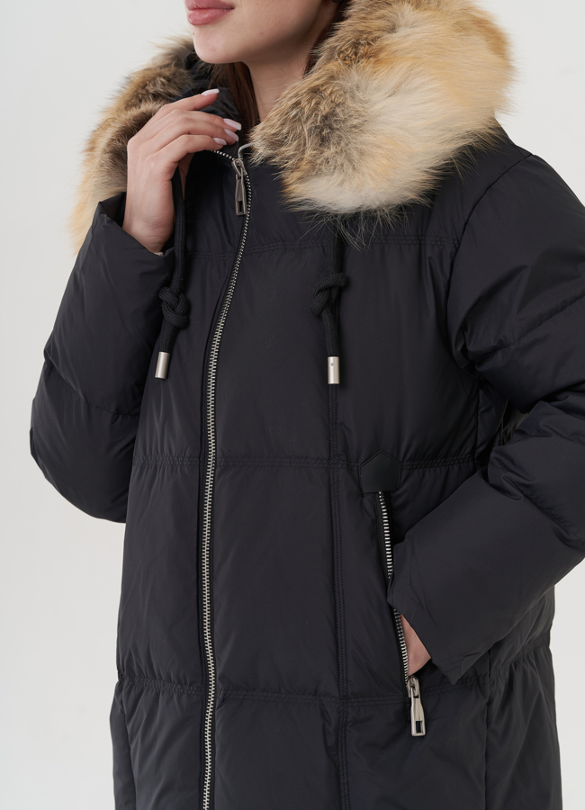 Пуховик женский с капюшоном  модель № 25029 в рассрочку