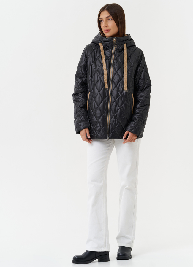 фото Стеганая куртка с капюшоном модель № 27872