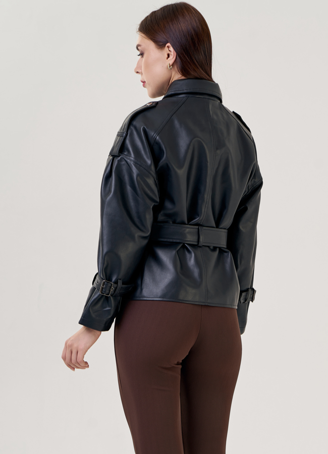 Женская куртка из эко кожи модель № 23256 универмаг малина